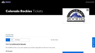 Colorado Rockies Tickets | Single Game Tickets & Schedule ...