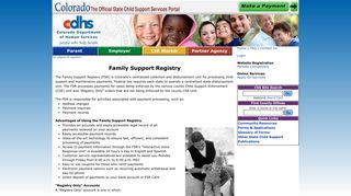 Family Support Registry - Colorado Division of Child Support Services