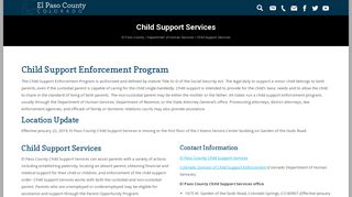 Child Support Services - El Paso County Human Services