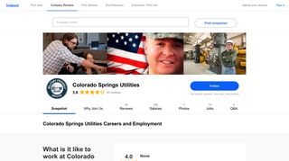 Colorado Springs Utilities Careers and Employment | Indeed.com