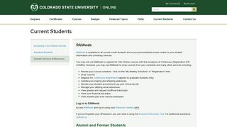 RAMweb - CSU Online - Colorado State University