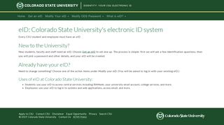 eIdentity - Colorado State University