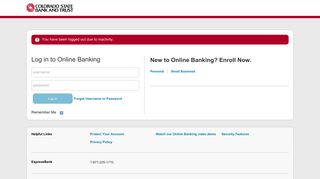 Log in to Online Banking - Colorado State Bank & Trust - Online Banking