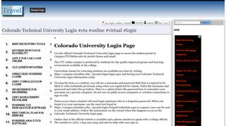 Colorado Technical University Login #ctu #online #virtual #login - Travel