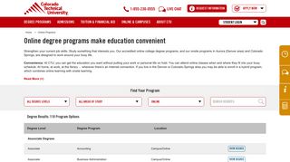 Online Degree Programs - Colorado Technical University