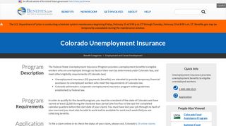 Colorado Unemployment Insurance | Benefits.gov