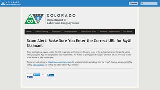Scam Alert: Make Sure You Enter the Correct URL for MyUI Claimant ...