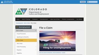 File a Claim | Colorado Department of Labor and Employment