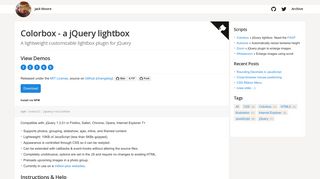 Colorbox - a jQuery lightbox - Jack Moore