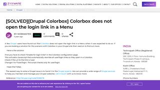 [SOLVED][Drupal Colorbox] Colorbox does not open the login link in a ...