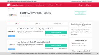 Colorland Voucher Codes & Discount Codes - MyVoucherCodes™