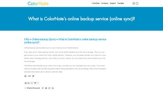 What is ColorNote's online backup service (online sync)? – ColorNote ...