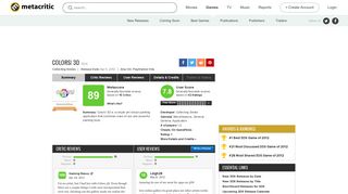 Colors! 3D for 3DS Reviews - Metacritic