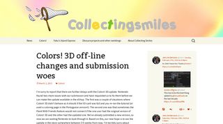 Colors! 3D off-line changes and submission woes | Collecting Smiles