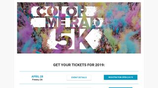 Official Color Me Rad Tickets Sales