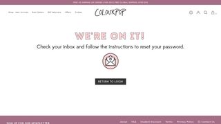 Password Reset | ColourPop