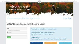 Celtic Colours International Festival | Login