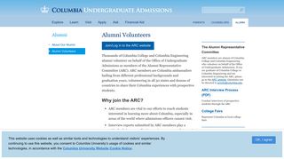 Alumni Volunteers | Columbia Undergraduate Admissions