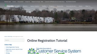 Online Registration Tutorial - Columbia Association