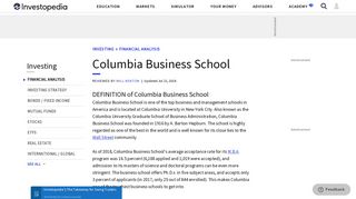 Columbia Business School - Investopedia