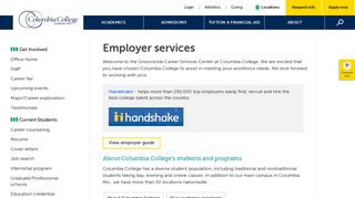 Employer Services: Columbia College