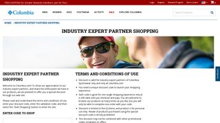 Partner Discount Program | Columbia Sportswear