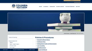 FSA - Policies and Procedures | Columbia Southern University
