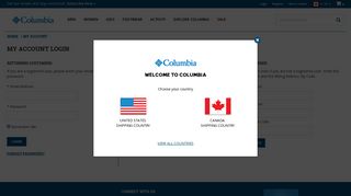 My Account - Columbia