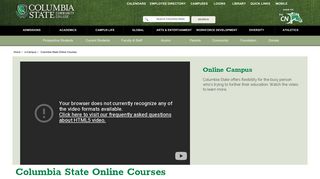 Columbia State Online Courses - Columbia State Community College