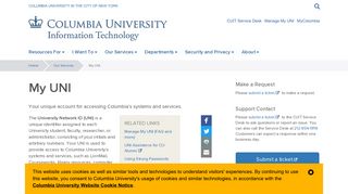 My UNI | Columbia University Information Technology