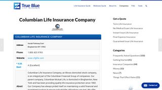 Columbian Life Insurance Company | True Blue Life Insurance