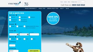 Travel Insurance from £4.16 | Protection & Great ... - Columbus Direct