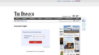 Account Login - The Commercial Dispatch