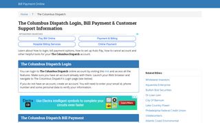 The Columbus Dispatch Login, Bill Payment & Customer Support ...