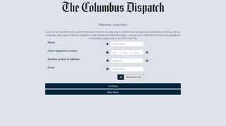 Columbus Dispatch - Login