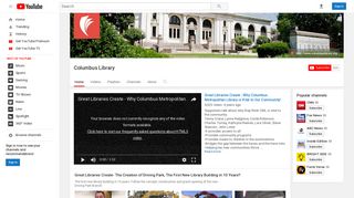 Columbus Library - YouTube