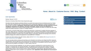 Columbus Water Works - Government Jobs