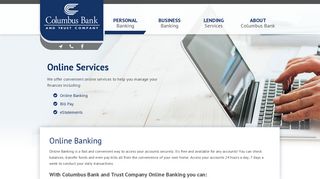 Online Services from Columbus Bank and Trust Company (Columbus ...