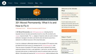 301 Moved Permanently: What It Is and How to Fix It - Airbrake