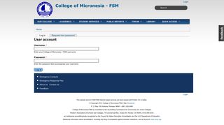 Login - College of Micronesia - FSM