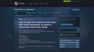 way to login with valofe account only with steam download. no need ...