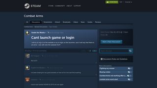 Cant launch game or login :: Combat Arms General Discussions