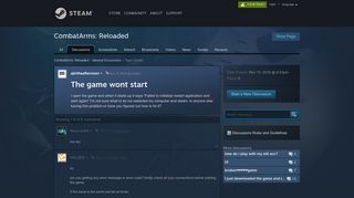 The game wont start :: CombatArms: Reloaded General Discussions