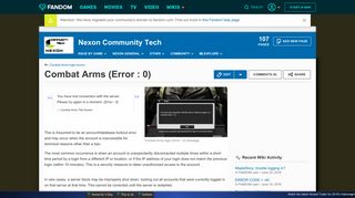 Combat Arms (Error : 0) | Nexon CommunityTech Wiki | FANDOM ...
