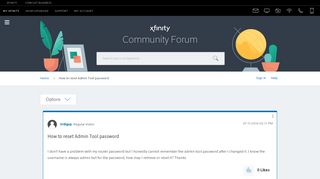 How to reset Admin Tool password - Xfinity Help and Support Forums ...