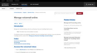 Manage voicemail online | Comcast Business