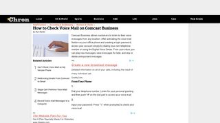 How to Check Voice Mail on Comcast Business | Chron.com