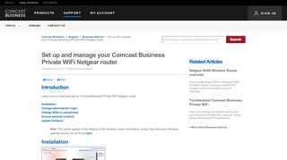 Set up and manage your Comcast Business Private WiFi Netgear ...