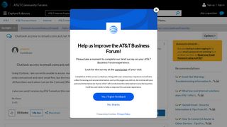 Outlook access to email.comcast.net from AT&T Netw... - AT&T ...