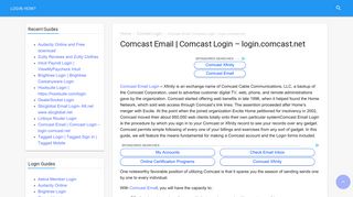 Comcast Email | Comcast Login - login.comcast.net - login How?